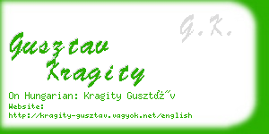 gusztav kragity business card